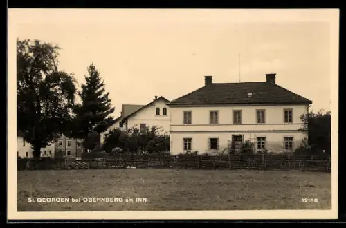 AK St. Georgen bei Obernberg, Ansicht mit Wohnhaus