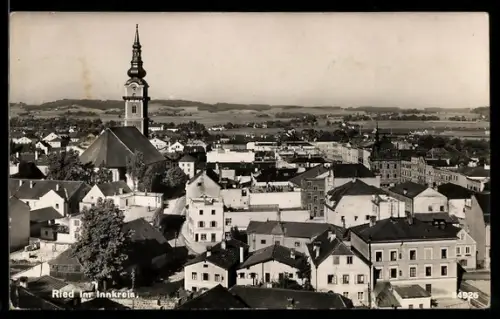 AK Ried im Innkreis, Panorama mit Kirche