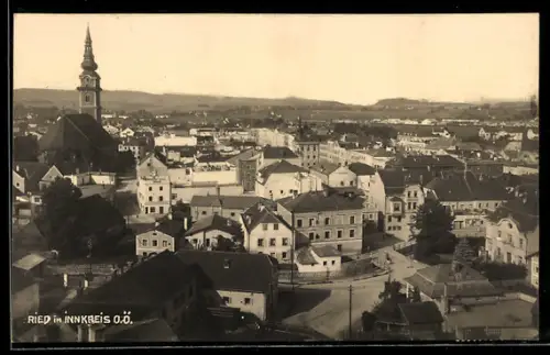 AK Ried im Innkreis, Ortsansicht mit Kirche