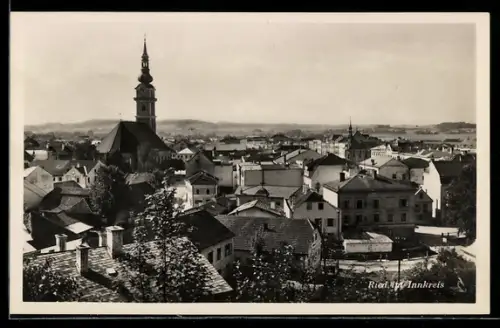AK Ried im Innkreis, Stadtpanorama mit Kirche