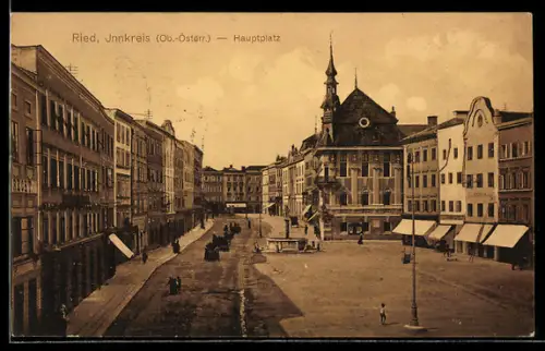 AK Ried /Innkreis, Blick auf den Hauptplatz