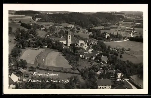 AK Kematen a. d. Krems, Fliegeraufnahme