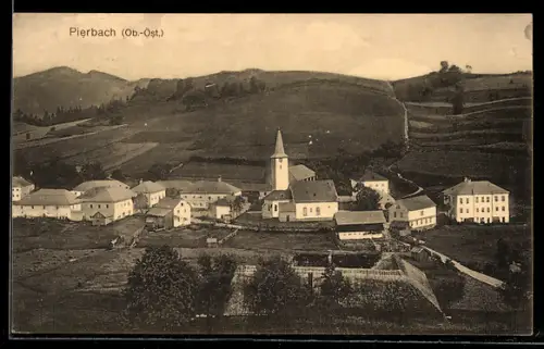 AK Pierbach /Ob.-Öst., Teilansicht mit Kirche