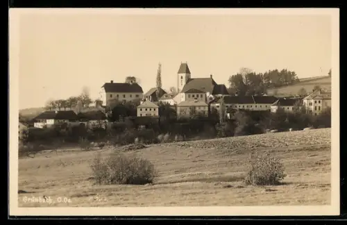 AK Grünbach /O.-Oe., Teilansicht mit Kirche