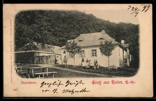 AK Baden /N.-Oe., Gasthof Jägerhaus