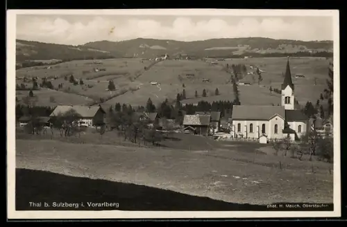 AK Sulzberg i. Vorarlberg, Thal mit Kirche