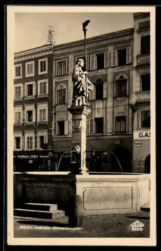 AK Reid i. Innkreis, Konditorei-Cafe und Geschäft mit Ditmarbrunnen