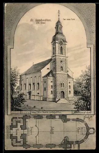 AK St. Lambrechten /Ob. Oest., Der neue Turm