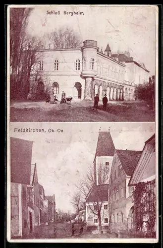 AK Feldkirchen, Schloss Bergheim, Strassenansicht