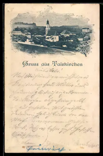 AK Taiskirchen, Ortspartie mit Kirche