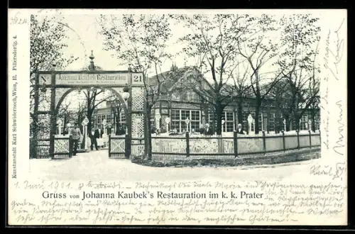 AK Wien, Johanna Kaubek`s Restaurant im Wiener Prater