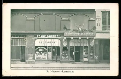 AK Wien, Restaurant St. Hubertus Franz Dörner, Mariahilferstrasse 49