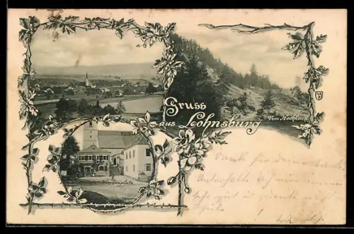 AK Lohnsburg, Vom Hochkuch, Kirchenplatz, Teilansicht