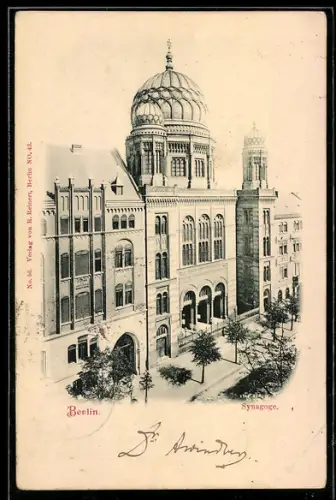 AK Berlin, Synagoge in der Oranienburger Strasse