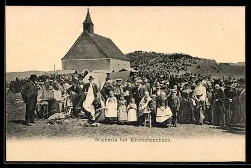 AK Walberla b. Kirchehrenbach, Volksfest auf dem Walberla