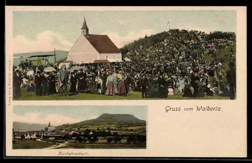AK Kirchehrenbach, Walberla-Volksfest mit Menschenmasse