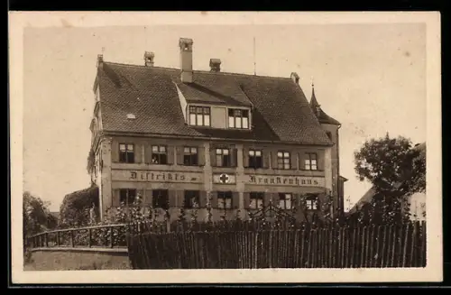 AK Höchstädt a. D., Blick zum Distrikts-Krankenhaus