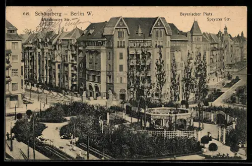 AK Berlin-Schöneberg, Landshuter Strasse, Bayrischer Platz, Speyerer Strasse