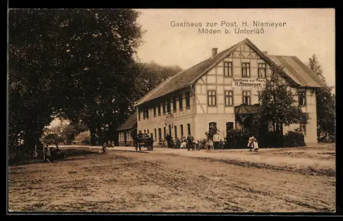 AK Müden, Gasthaus zur Post, H. Niemeyer