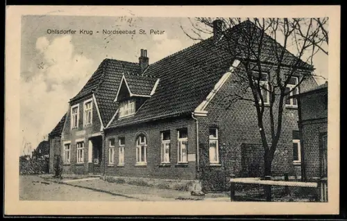 AK St. Peter /Nordsee, Gasthof Ohlsdorfer Krug