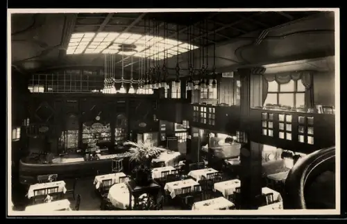 AK Hamburg-St. Pauli, Landungsbrücken-Restaurant, Inh. W. Werner, Innenansicht