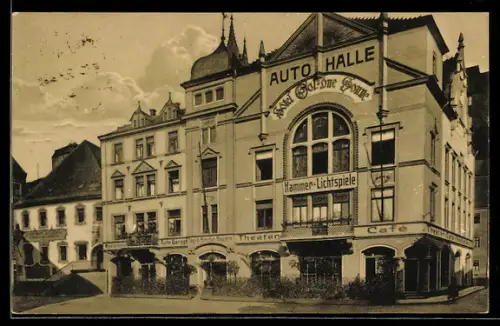AK Meissen, Kammer-Lichtspiele, Hotel Goldne Sonne, Kino, Bes. Max Krebs