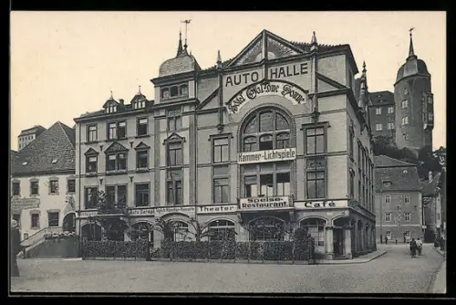 AK Meissen, Theater-Cafe und Restaurant Goldne Sonne, Kino, Inh. P. Lindner & H. Rädisch