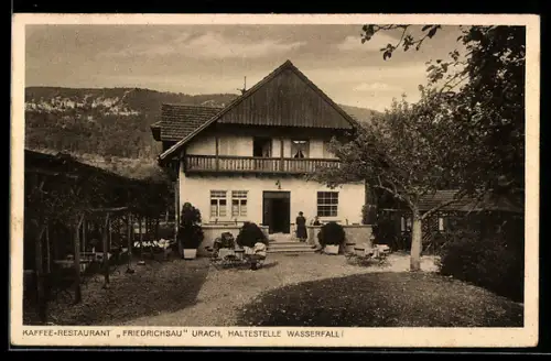AK Urach / Württbg., Cafe-Restaurant Friedrichsau