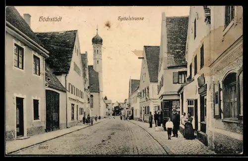 AK Höchstädt, Partie auf der Spitalstrasse