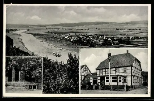 AK Hajen a. d. Weser, Gasthaus zum Anker, Inh. H. Tacke, 
