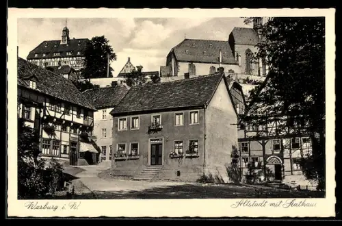 AK Warburg i. W., Altstadt mit Gasthaus