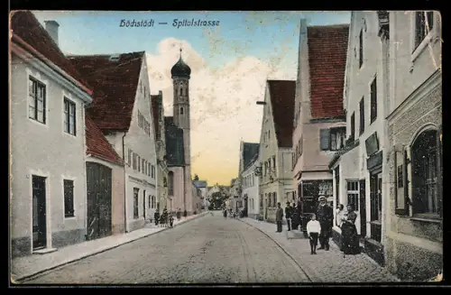 AK Höchstädt /Donau, Blick in die Spitalstrasse