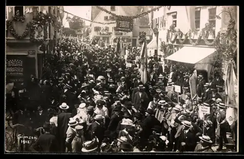 Foto-AK Dillingen /Donau, Stadtfest mit Teilnehmern der Turn-Vereine Göggingen und Burgau