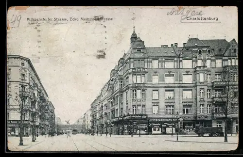 AK Berlin-Charlottenburg, Wilmersdorfer Strasse Ecke Mommsen-Strasse