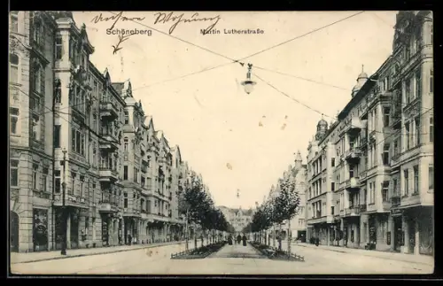 AK Schöneberg, Partie in der Martin Lutherstrasse
