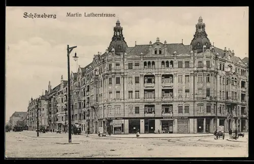 AK Schöneberg, Martin Lutherstrasse mit Bäckerei-Konditorei u. Cafe