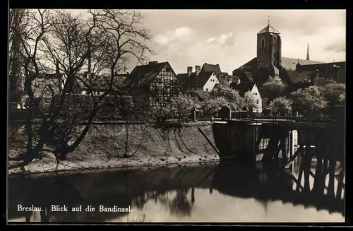 AK Breslau, Blick auf die Sandinsel