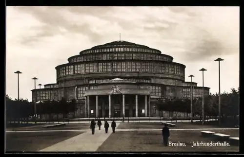AK Breslau, Gesamtansicht der Jahrhunderthalle