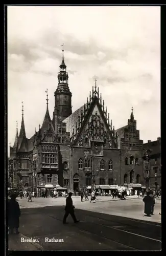 AK Breslau, Ansicht vom Rathaus