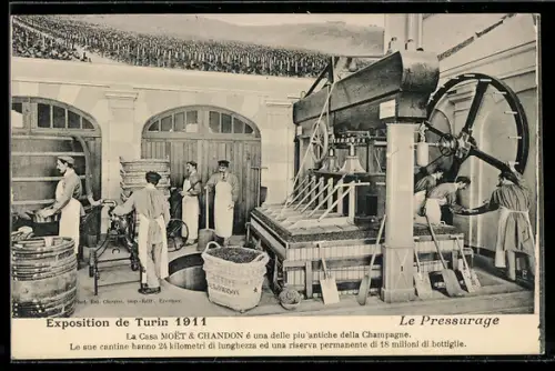 AK Turin, Exposition 1911, Le Pressurage, Ausstellung