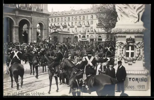 AK Torino, Esposizione 1911, In attest dei Sovrani
