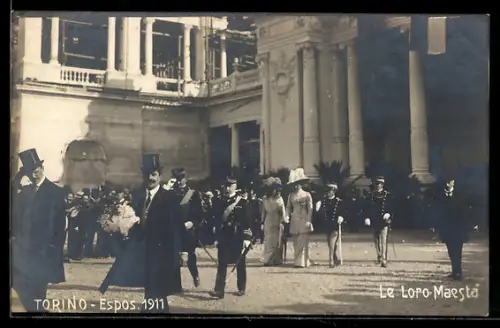 AK Torino, Esposizione 1911, Le Loro Maesta