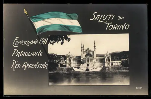 AK Torino, Esposizione Padiglione Rep. Argentina 1911, Schloss, Ausstellung