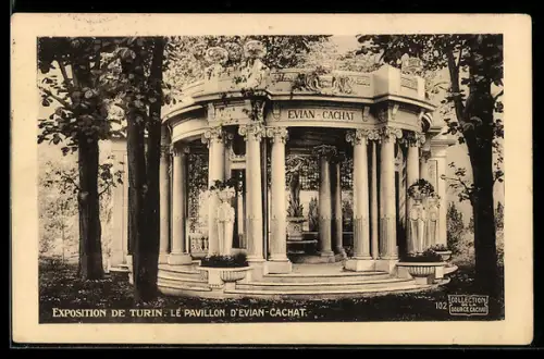 AK Turin, Exposition 1911, Le Pavillon d`Evian-Cachat
