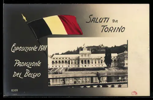 AK Torino, Esposizioen 1911, Padiglione del Belgio, Ausstellung
