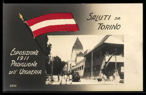 AK Torino, Esposizione 1911, Padiglione dell`Ungheria, Ausstellung