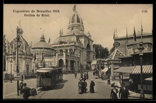 AK Bruxelles, Exposition 1910, Pavillon du Brésil, Ausstellung