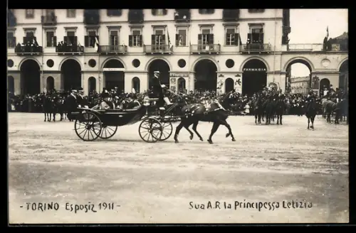 AK Torino, Esposizione 1911, Sua A.R. la principessa Letizia, Ausstellung