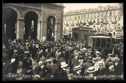 AK Torino, Esposizione 1911, Porta nuova, Ausstellung