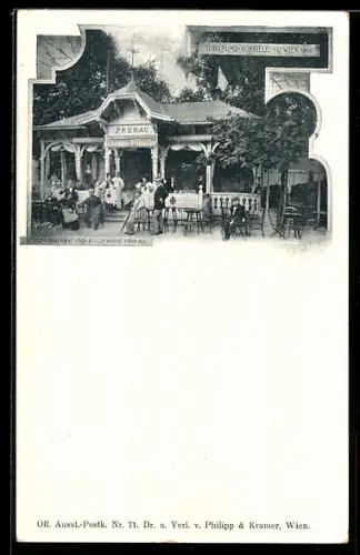 AK Wien, Jubiläums-Ausstellung 1898, Actien-Brauerei und Malzfabrik Prerau